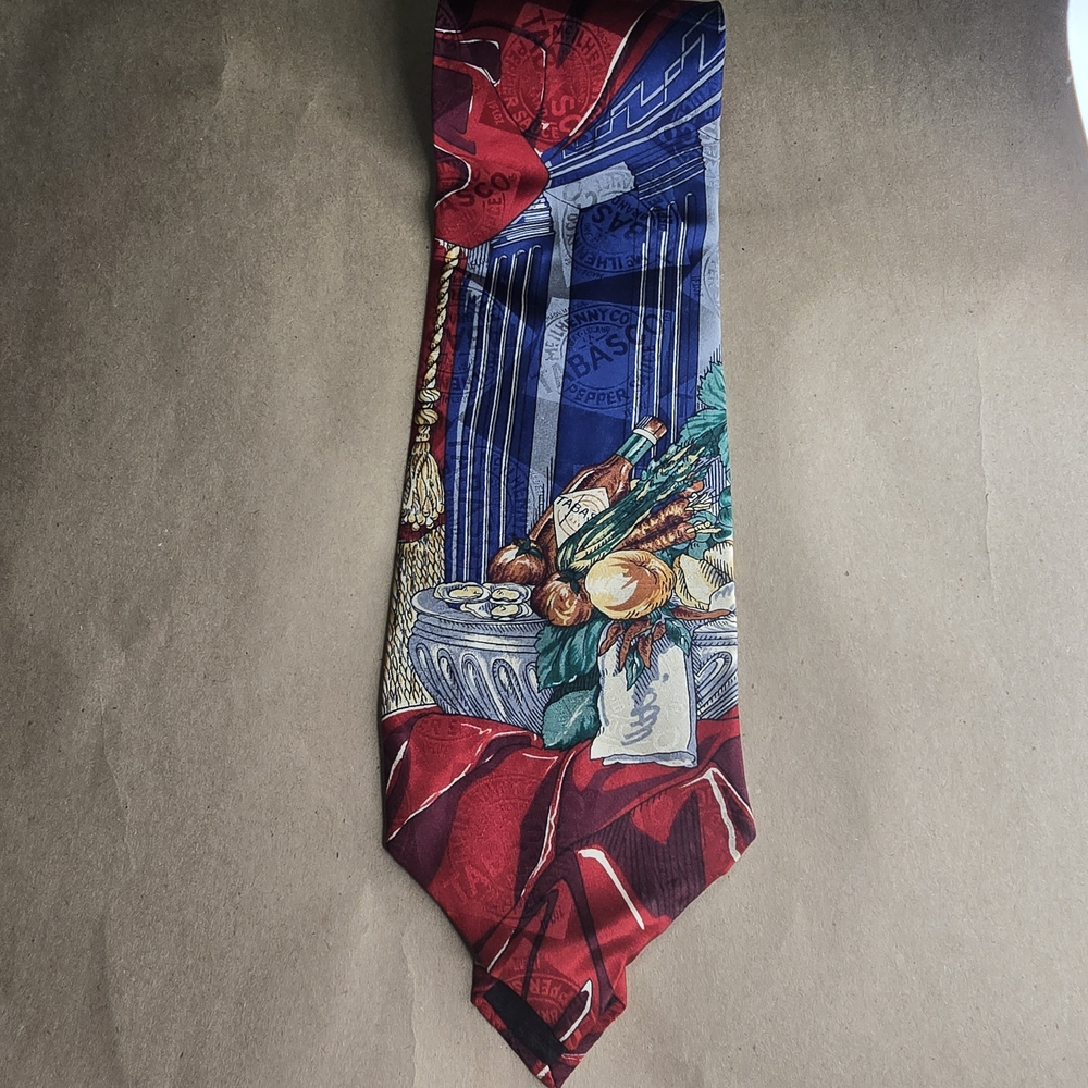 Tabasco Red and Blue Artistic Men's Tie